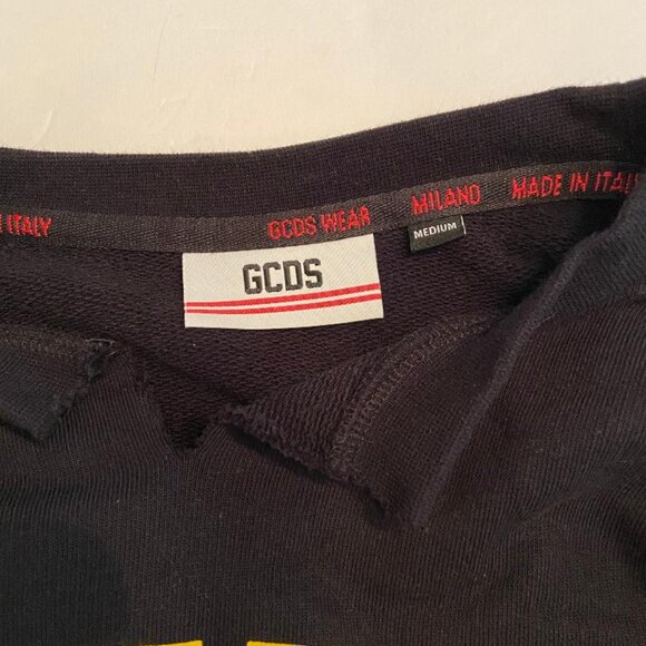 GCDS Men's Camouflage Logo Print 100% Cotton Sweatshirt - Picture 6 of 9